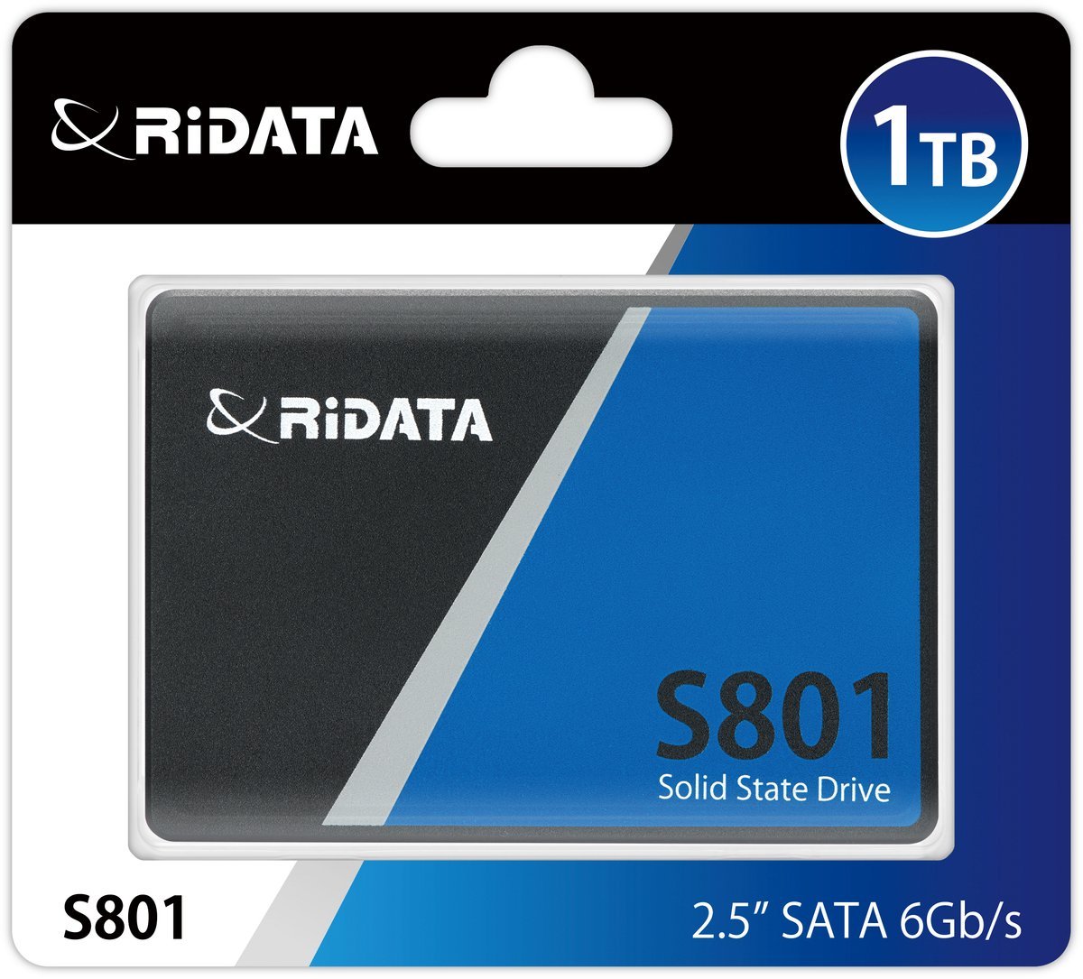 RiData Ridata 2.5" Sata3 Ssd 1Tb Black S801 - Ultra Slim 7Mm - Lees-/Schrijfsnelheden Tot 520 Mb/S