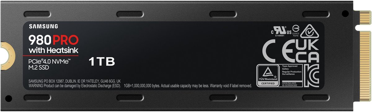 980 PRO 1TB PCIe 4.0 M.2 NVMe SSD (Heatsink) - afbeelding 9