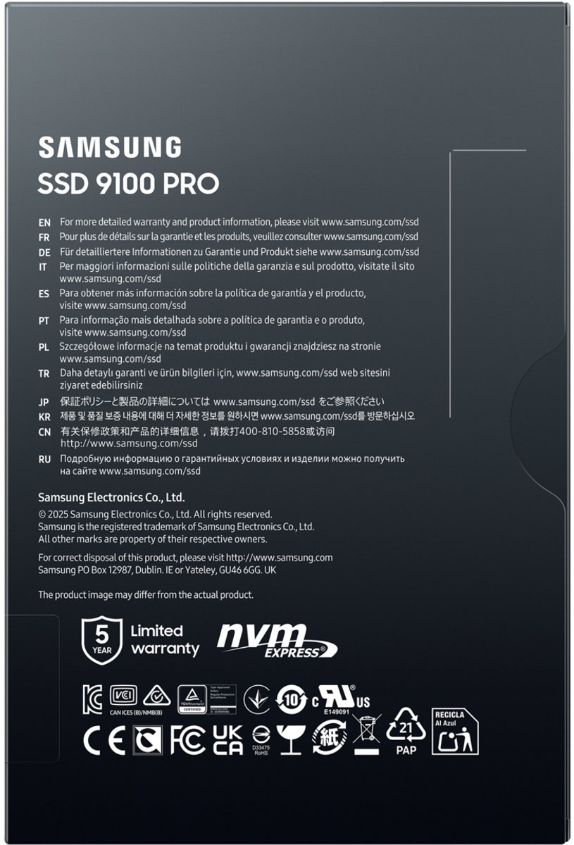 9100 PRO 4TB PCIe 5.0 NVMe M.2 SSD - afbeelding 2