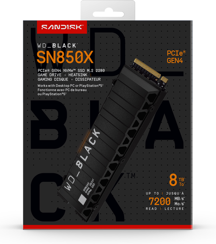 Sandisk wd black sn850x 8tb heatink 4 orig - WD_BLACK SN850X NVMe SSD 8TB with Heatsink
