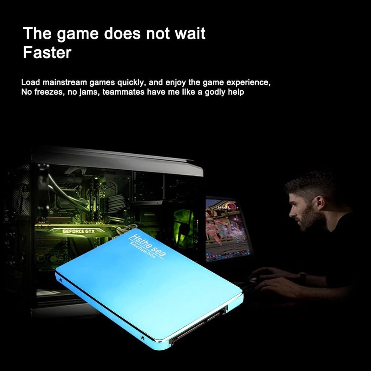 Sata Iii 480Gb Solid State Drive - Ssd - Gradient Blue Cyan harde schijf, productafbeelding 3