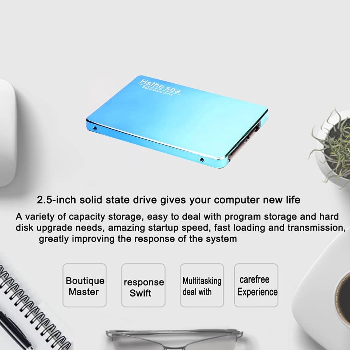 Sata Iii 480Gb Solid State Drive - Ssd - Gradient Blue Cyan harde schijf, productafbeelding 5