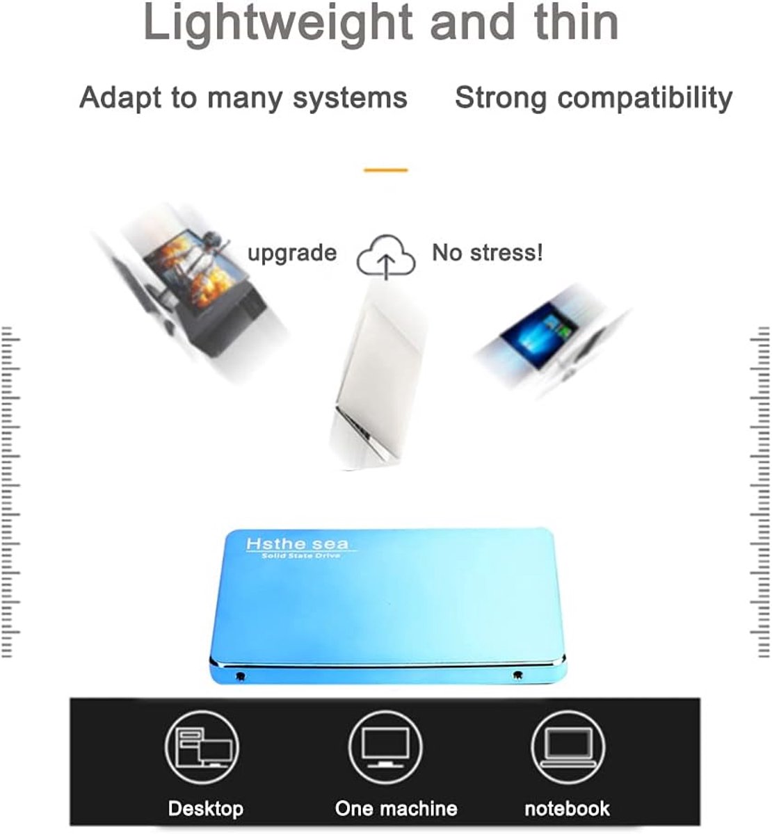 Sata Iii 480Gb Solid State Drive - Ssd - Gradient Blue Cyan harde schijf, productafbeelding 7