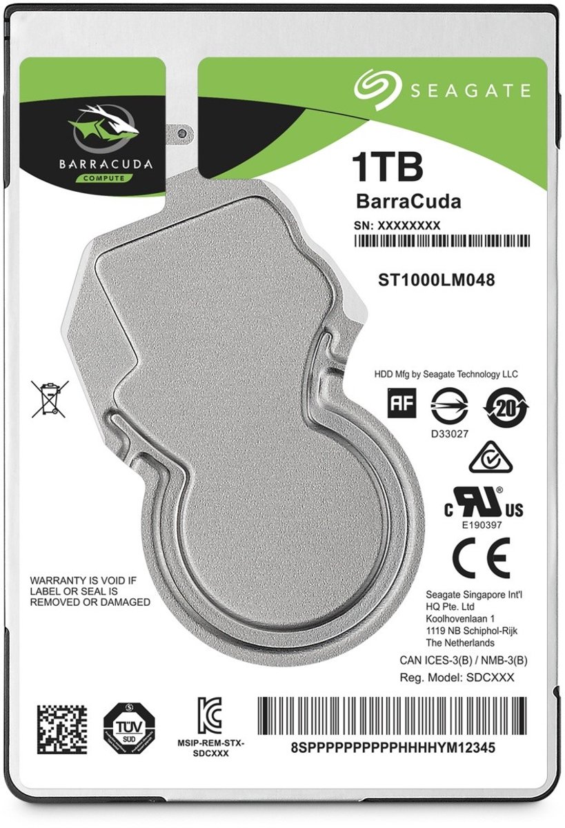 Seagate barracuda interne harde schijf 4800331 2 orig - Seagate BarraCuda 1TB 2.5" 5400RPM SATA III HDD