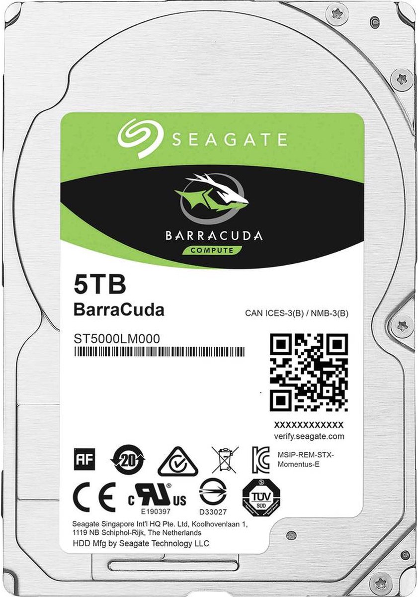 Seagate Barracudae Harde Schijf - Desktop Hdd - 2.5 Inch - 5 Tb - afbeelding 2