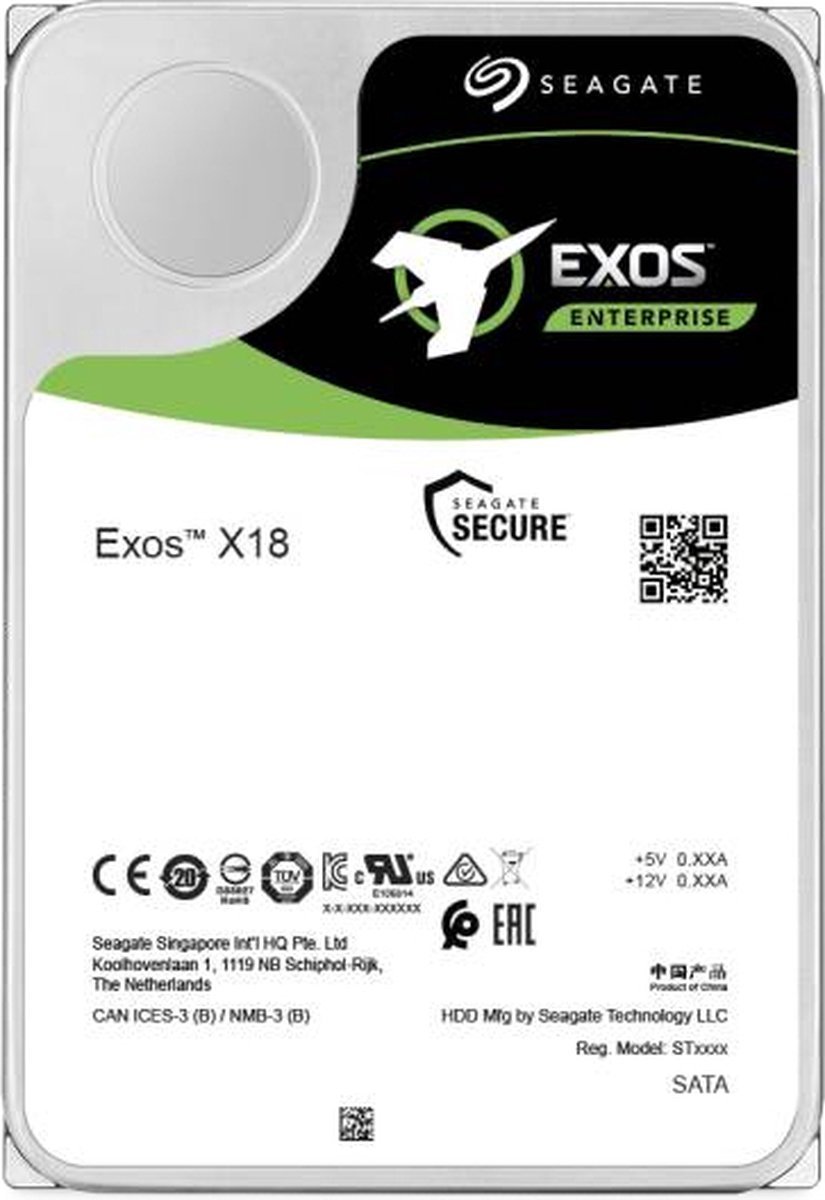 Seagate Seagate Enterprise St18000Nm000J Interne Harde Schijf 18 Tb 7200 Rpm 256 Mb 3.5" Sata Iii