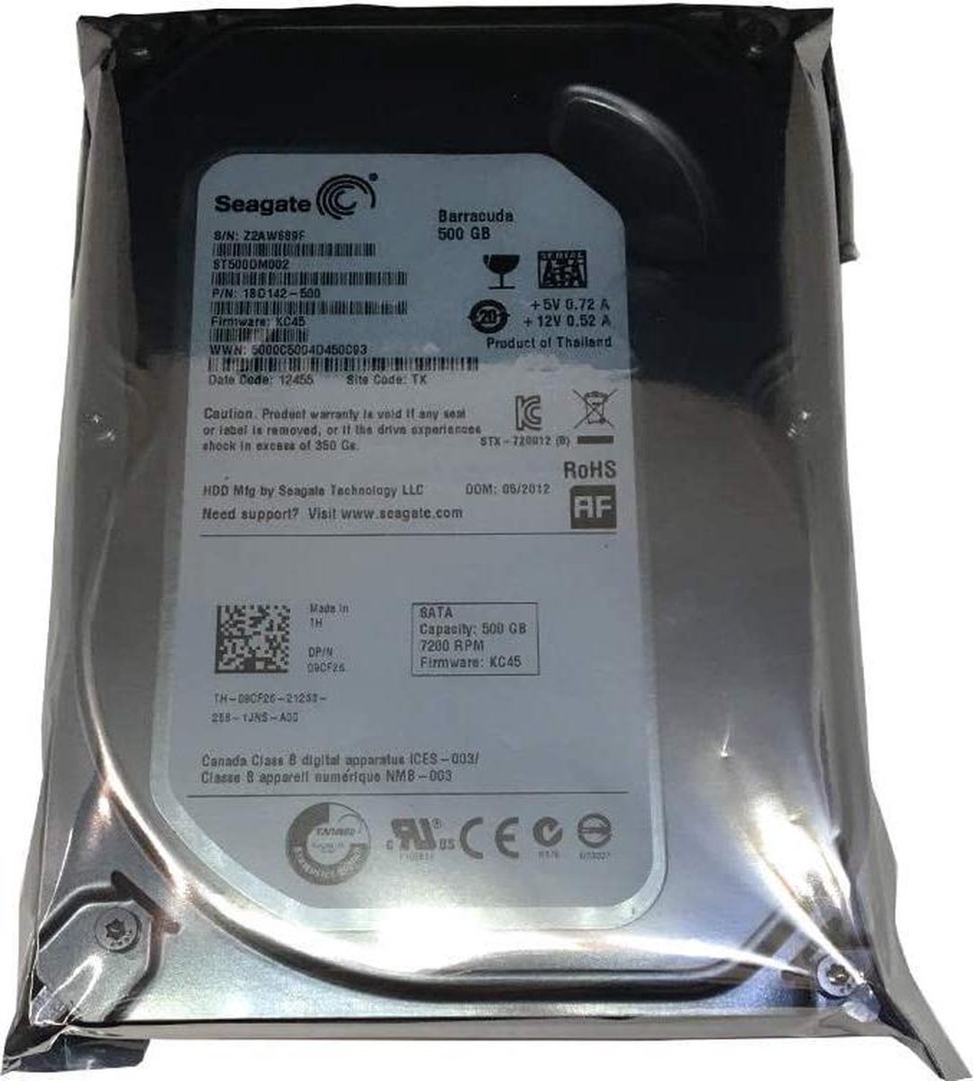 Seagate Desktop Hdd | St500Dm002 | Hdd | Sata-600 | 500Gb | 3.5 - afbeelding 5