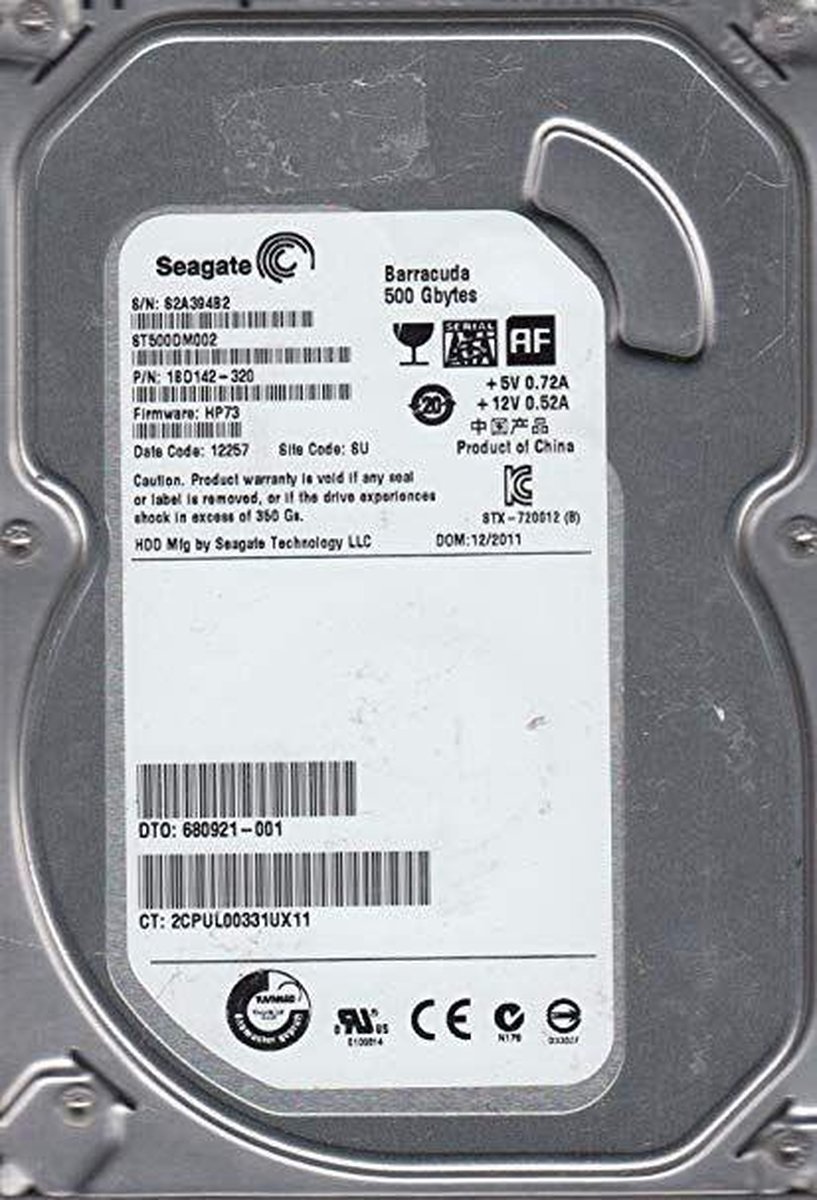 Seagate Seagate Desktop Hdd | St500Dm002 | Hdd | Sata-600 | 500Gb | 3.5