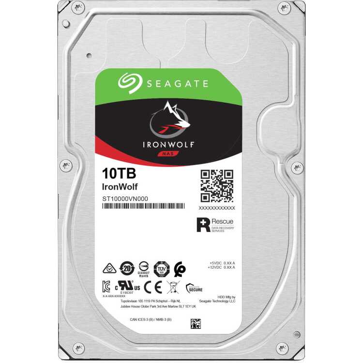 Seagate Seagate IronWolf, 10 TB harde schijf