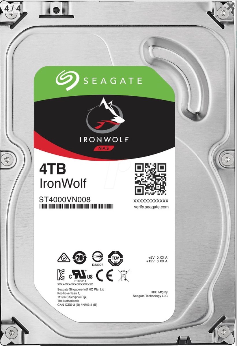 Seagate ironwolf interne harde schijf 1793864 7 orig - Seagate IronWolf 4TB NAS 5900RPM SATA III 64MB Cache 3.5" HDD
