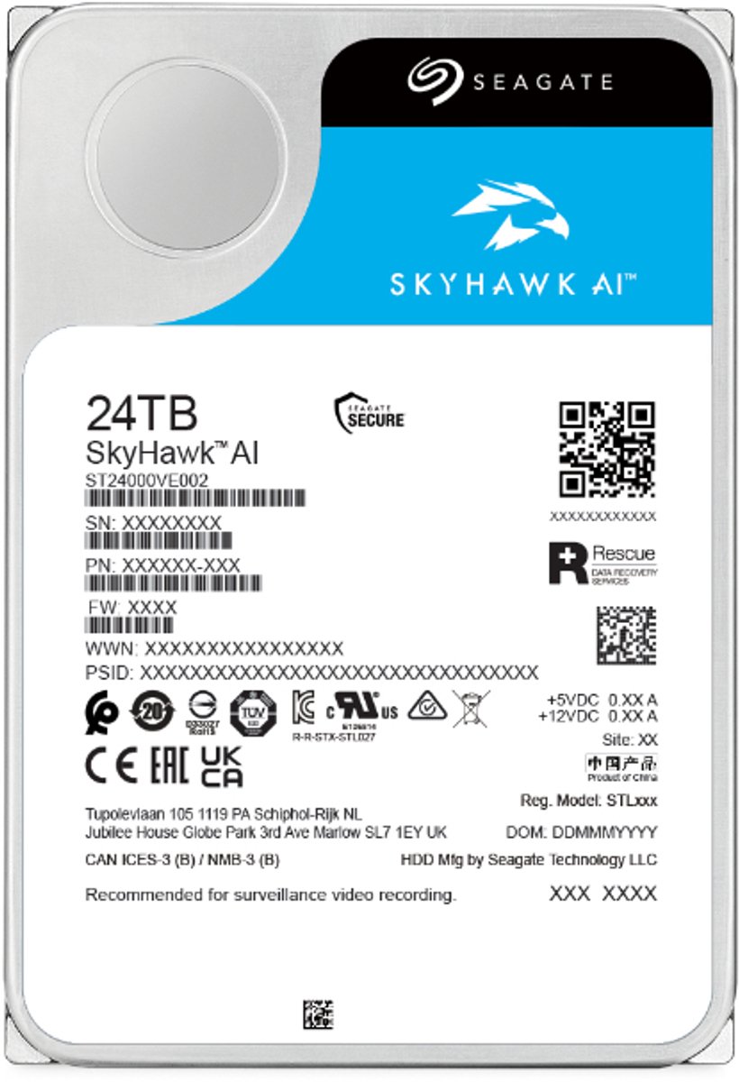 Seagate skyhawk ai interne harde schij 4210191 3 orig - Seagate SkyHawk AI ST24000VE002 24TB 7200RPM Harde Schijf