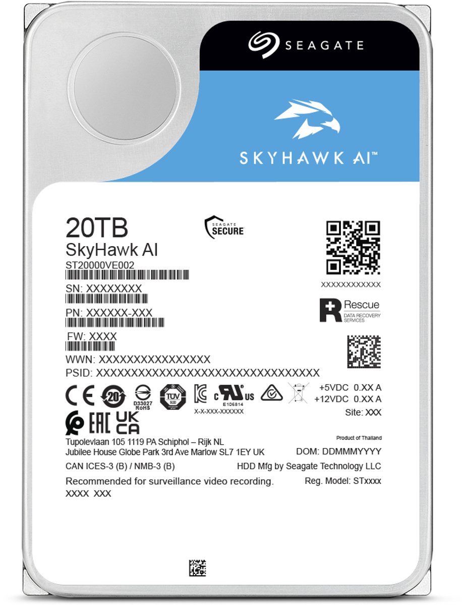 SkyHawk AI 20TB 3.5" Surveillance HDD - afbeelding 3