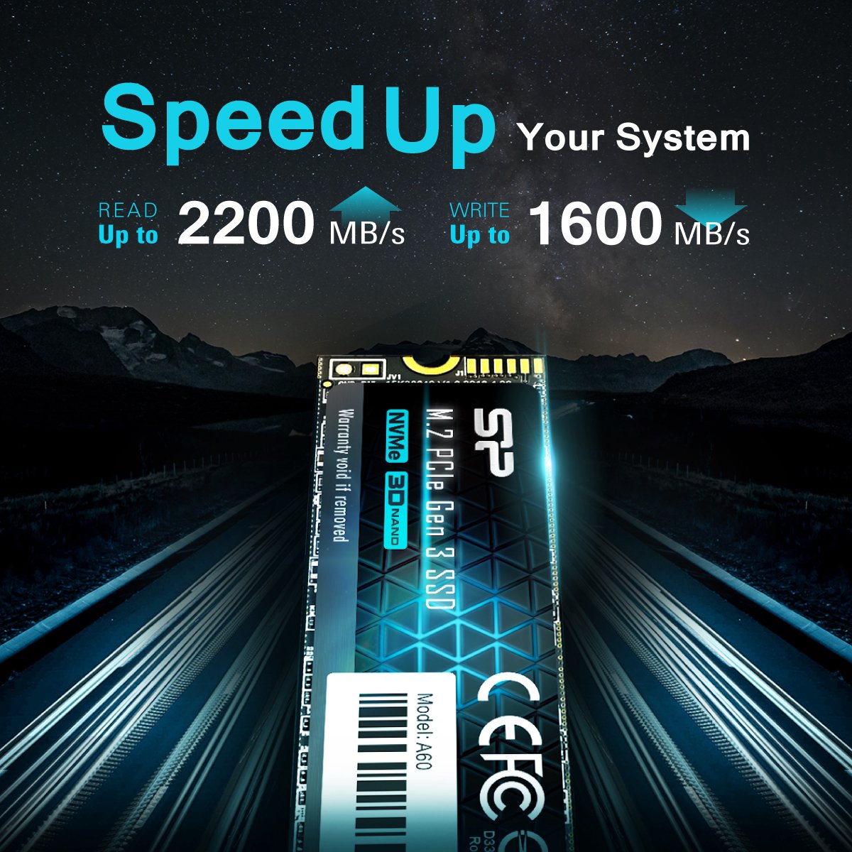 Silicon Power - P34A60e Ssd - Pcie Gen3X4 - Nvme M.2 2280 - 512Gb opslag - afbeelding 2