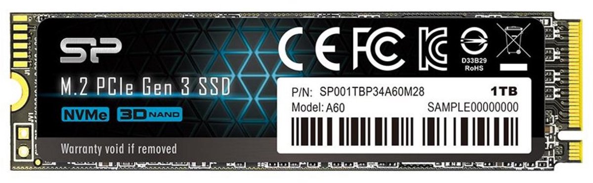 Silicon Power - P34A60e Ssd - Pcie Gen3X4 - Nvme M.2 2280 - 1Tb opslag - afbeelding 5