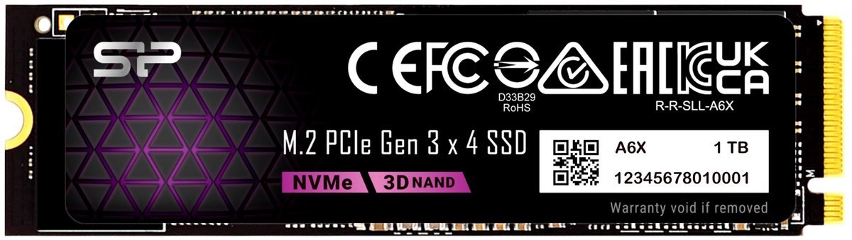 Silicon Power Silicon Power - P34A6X - Interne Ssd - Pcie Gen3X4 - Nvme M.2 2280 - 1Tb