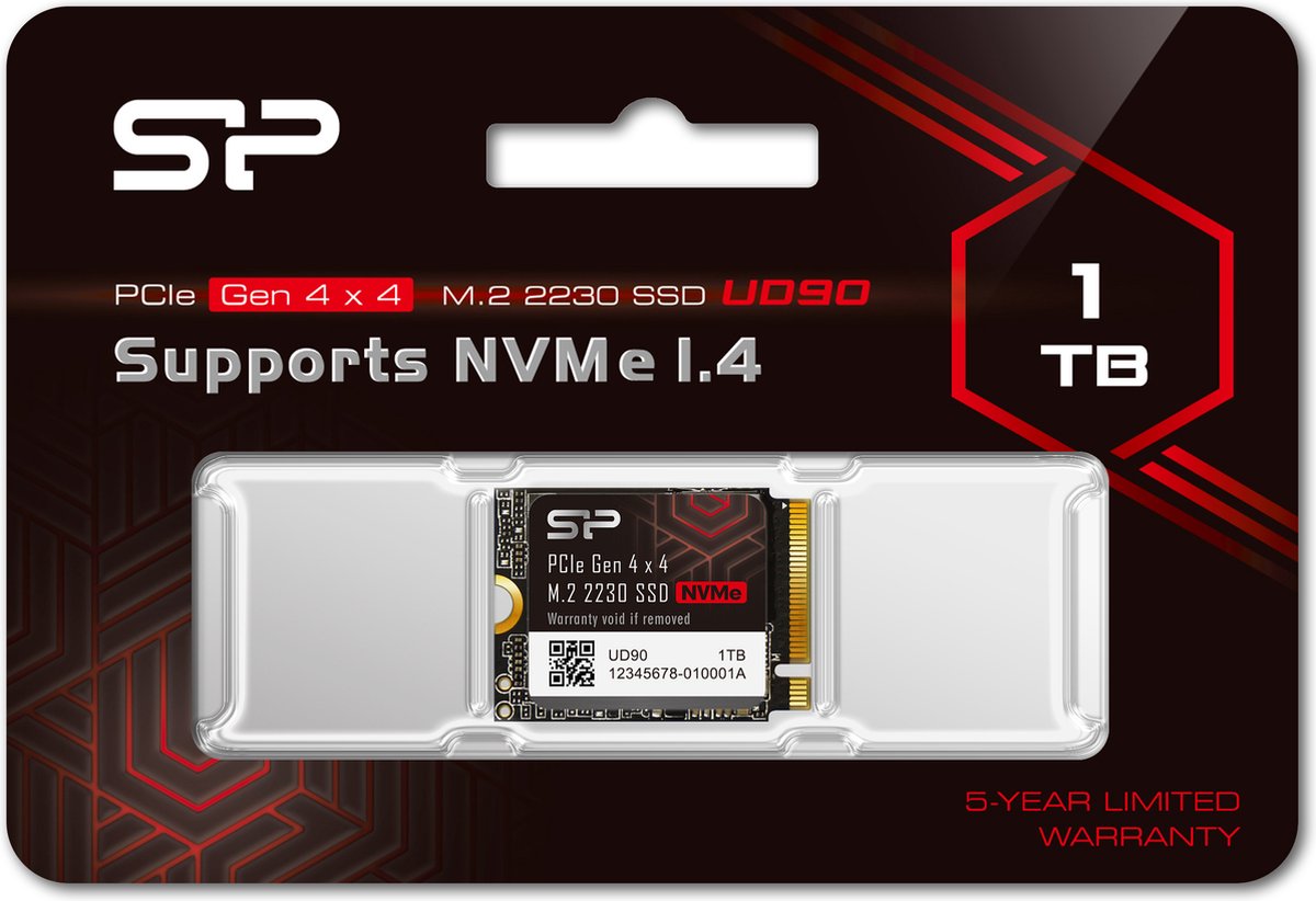 Silicon Power - Ud90 2230e Ssd - Pcie Gen4X4 - Nvme M.2 2230 - 1Tb opslag - afbeelding 6