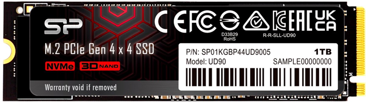 Silicon Power - Ud90e Ssd - Pcie Gen4X4 - Nvme M.2 2280 - 1Tb opslag - afbeelding 7