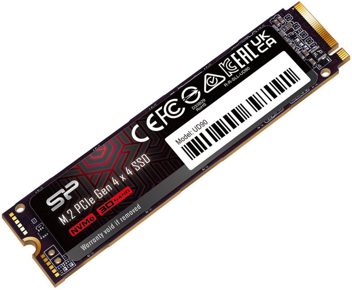 Silicon Power - Ud90e Ssd - Pcie Gen4X4 - Nvme M.2 2280 - 2Tb opslag - afbeelding 4
