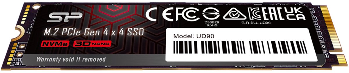 Silicon Power - Ud90e Ssd - Pcie Gen4X4 - Nvme M.2 2280 - 2Tb opslag - afbeelding 6