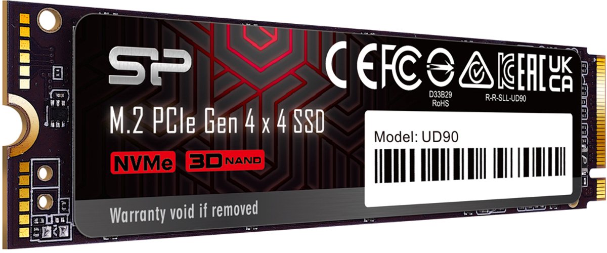 Silicon Power - Ud90e Ssd - Pcie Gen4X4 - Nvme M.2 2280 - 2Tb opslag - afbeelding 8