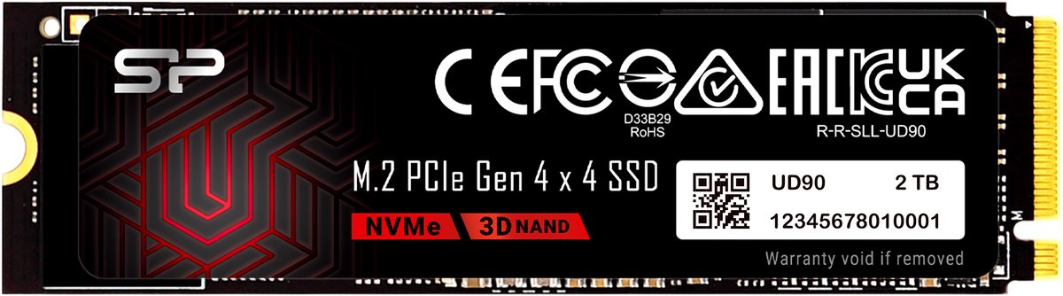 Silicon Power - Ud90e Ssd - Pcie Gen4X4 - Nvme M.2 2280 - 4Tb opslag - afbeelding 8