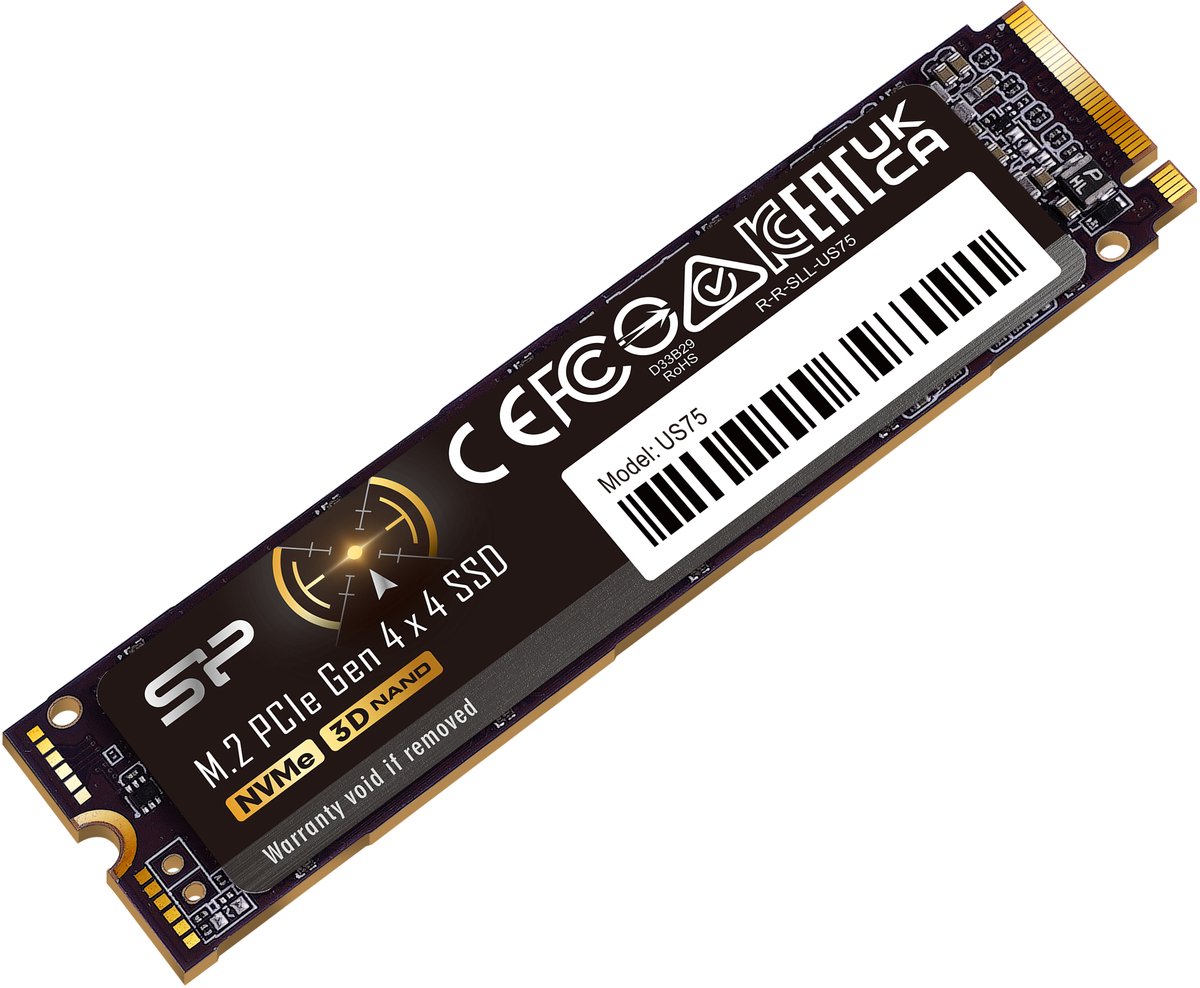 Silicon Power - Us75e Ssd - Pcie Gen4X4 - Nvme M.2 2280 - Ps5 Compatible - 1Tb opslag - afbeelding 5