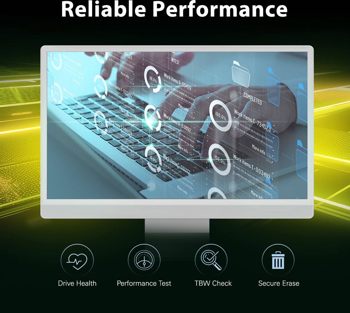 Silicon Power - Us75e Ssd - Pcie Gen4X4 - Nvme M.2 2280 - Ps5 Compatible - 2Tb opslag - afbeelding 4