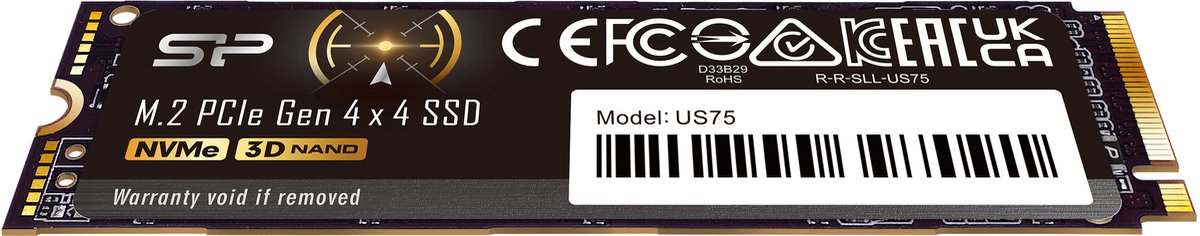 Silicon Power - Us75e Ssd - Pcie Gen4X4 - Nvme M.2 2280 - Ps5 Compatible - 4Tb opslag - afbeelding 7