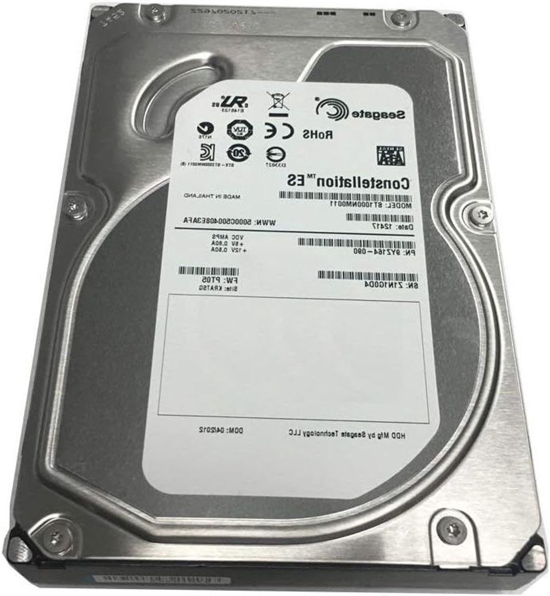 ST1000NM0011 St1000Nm0011 - Seagate 1 Tb 7200 Rpm Sata 6 Gb/S 64 Mb Cache 3,5-Inch Harde Schijf