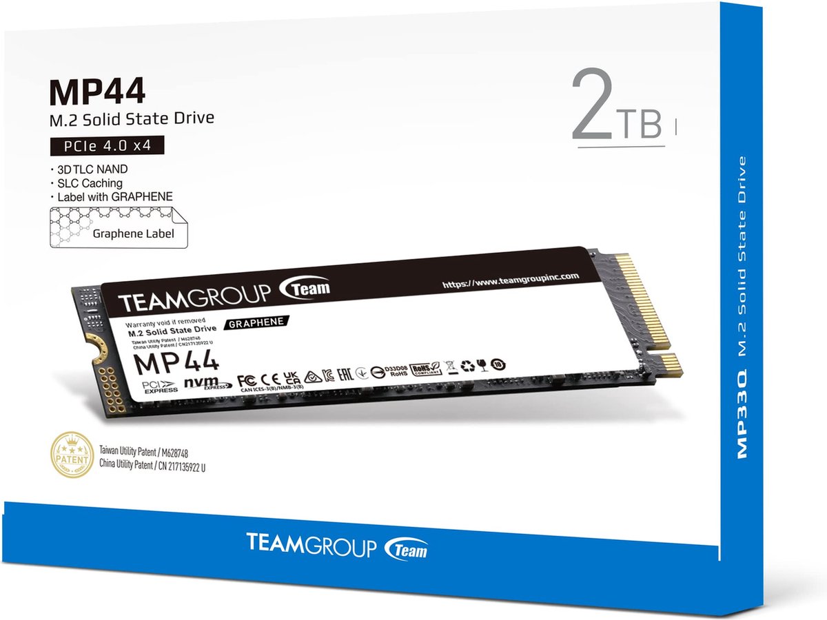 TeamGroup MP44 2TB M.2 PCIe 4.0 NVMe SSD - afbeelding 4
