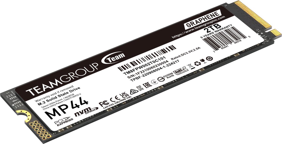 TeamGroup MP44 2TB M.2 PCIe 4.0 NVMe SSD - afbeelding 5