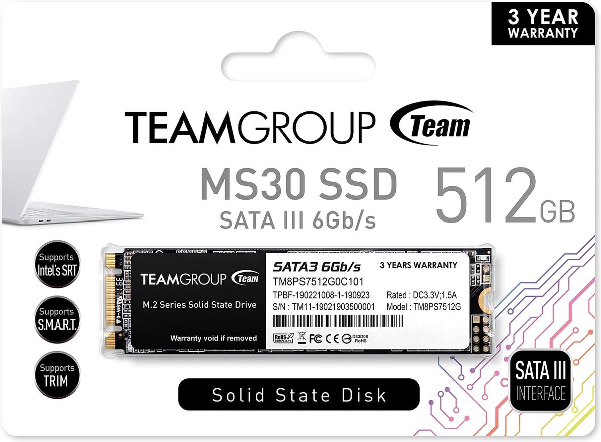 Team group ms30 256 gb m 2 3 orig - TeamGroup MS30 256GB M.2 2280 SATA SSD