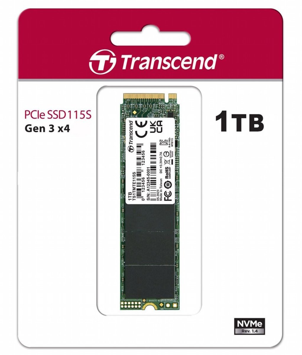 Transcend Transcend 115S 1 Tb Nvme/Pcie M.2 Ssd 2280 Harde Schijf Pcie Nvme 3.0 X4 Retail Ts1Tmte115S