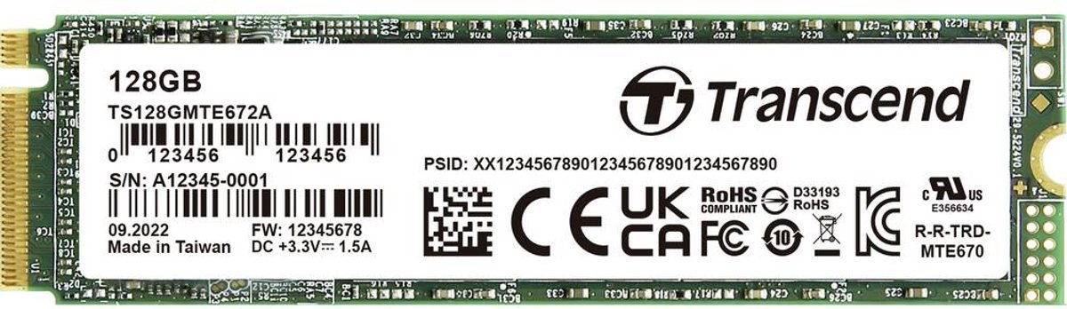 Transcend Transcend 128 Gb Pcie Ssd Harde Schijf Ts128Gmte672A-Vs1