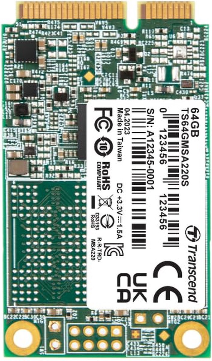 220S 64GB mSATA SSD - afbeelding 2