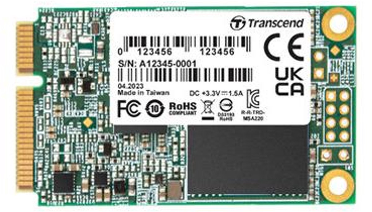 Transcend Transcend 220S 64 Gb Msata Ssd Harde Schijf Sata 6 Gb/S Retail Ts64Gmsa220S
