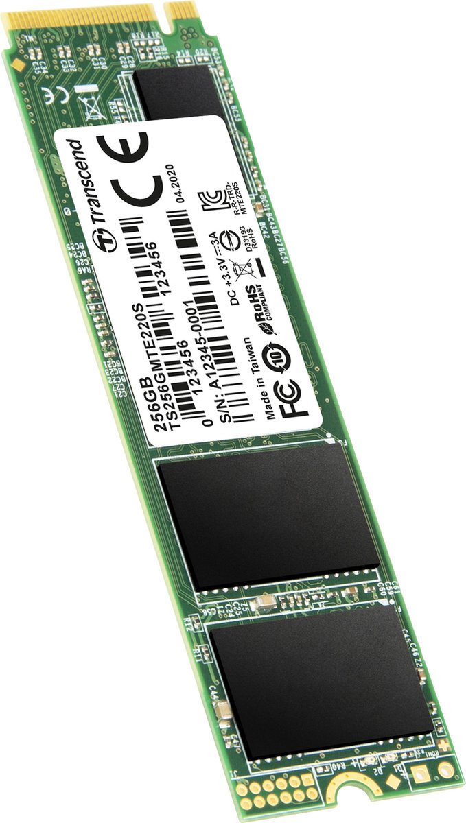 Transcend 220S Nvme/Pcie M.2 Ssd 2280 Harde Schijf 256 Gb M.2 Nvme Pcie 3.0 X4 opslag - afbeelding 3