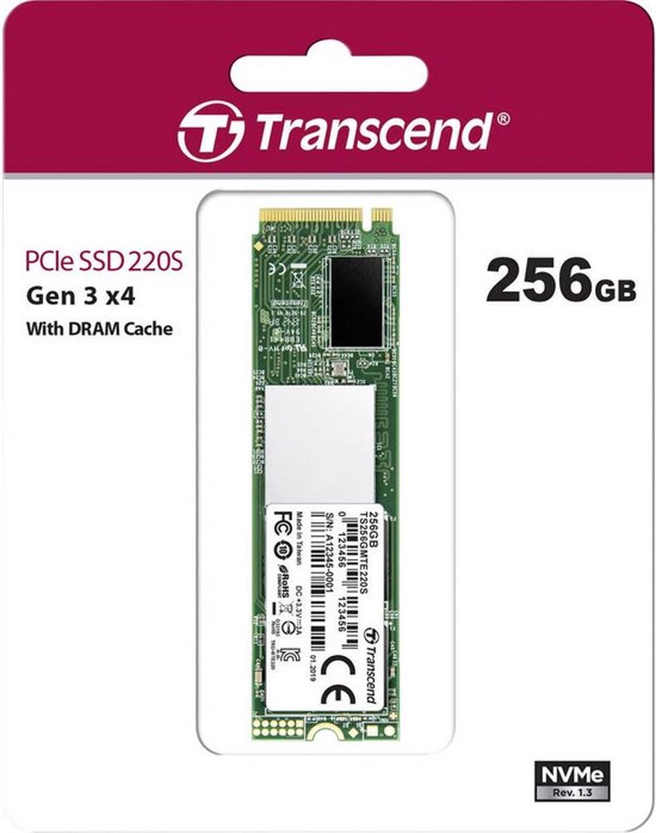 Transcend 220S Nvme/Pcie M.2 Ssd 2280 Harde Schijf 256 Gb M.2 Nvme Pcie 3.0 X4 opslag - afbeelding 8