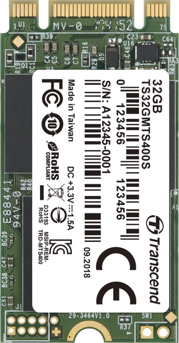 Transcend Transcend 400S Sata M.2 Ssd 2242 Harde Schijf – 32 Gb M.2 Sata 6 Gb/S