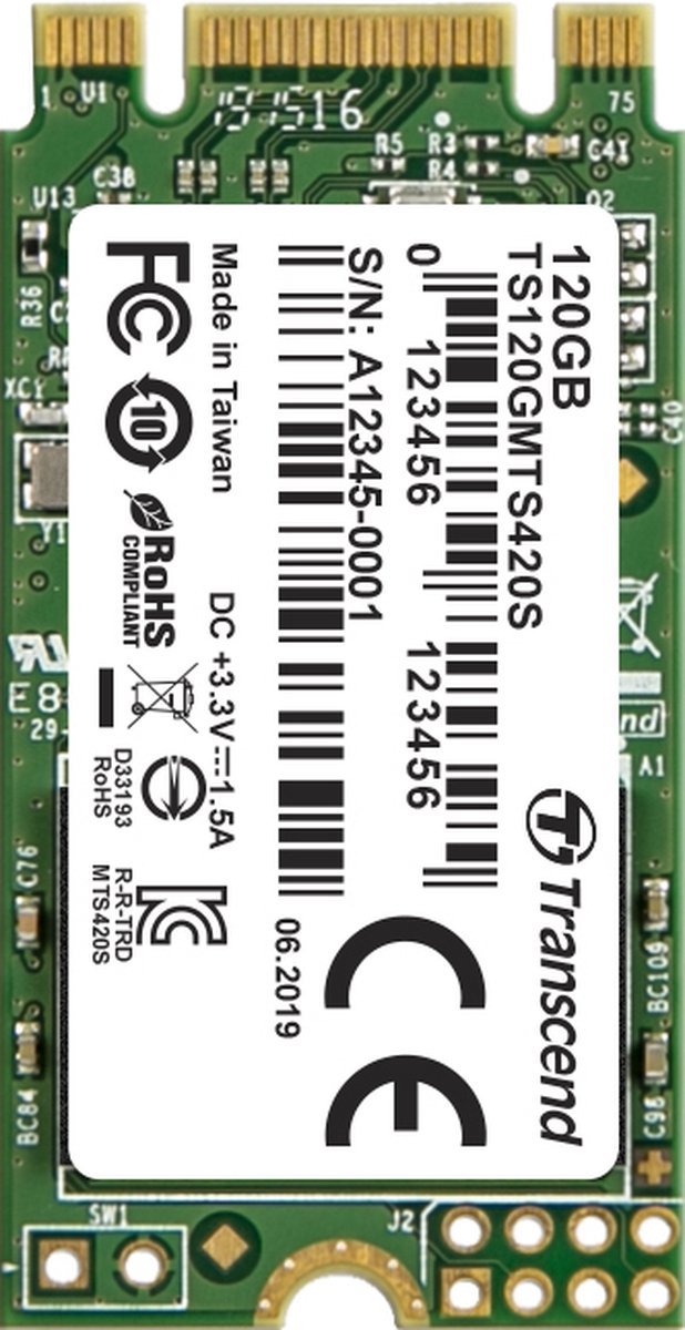 Transcend Transcend 420S Sata M.2 Ssd 2242 Harde Schijf 120 Gb M.2 Sata 6 Gb/S