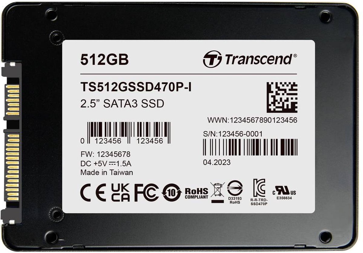 Transcend 512 Gb Msata Ssd Harde Schijf Sata Iii Retail Ts512Gssd470P-I opslag - afbeelding 2