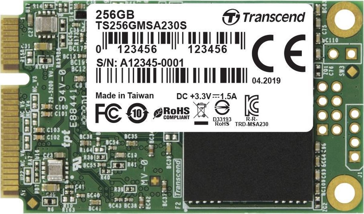 Transcend Msa230S Msata Ssd Harde Schijf 256 Gb Msata opslag - afbeelding 5