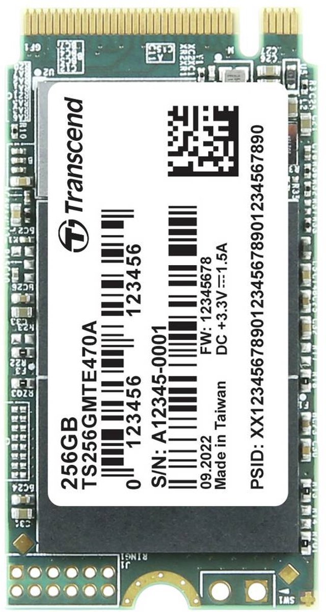 Transcend Transcend Mte470A 256 Gb Nvme/Pcie M.2 Ssd 2242 Harde Schijf Pcie Nvme 3.0 X4 Industrial Ts256Gmte470A