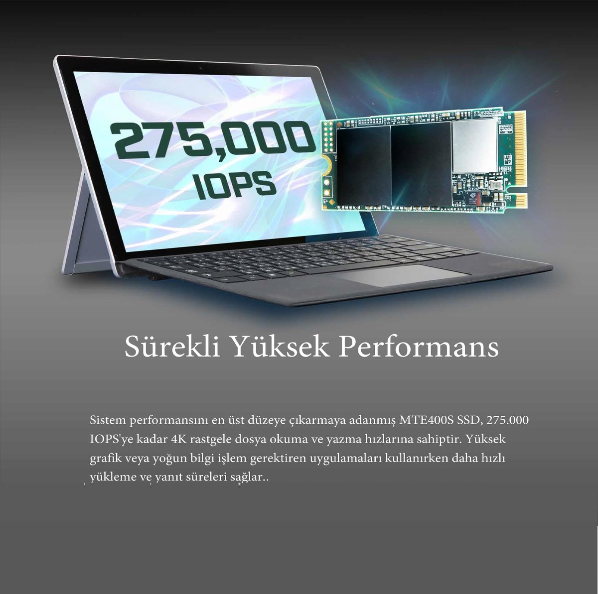 Transcend Mts400S 2 Tb Pcie M.2 Ssd Harde Schijf Pcie Nvme 3.0 X4 Retail opslag - afbeelding 2