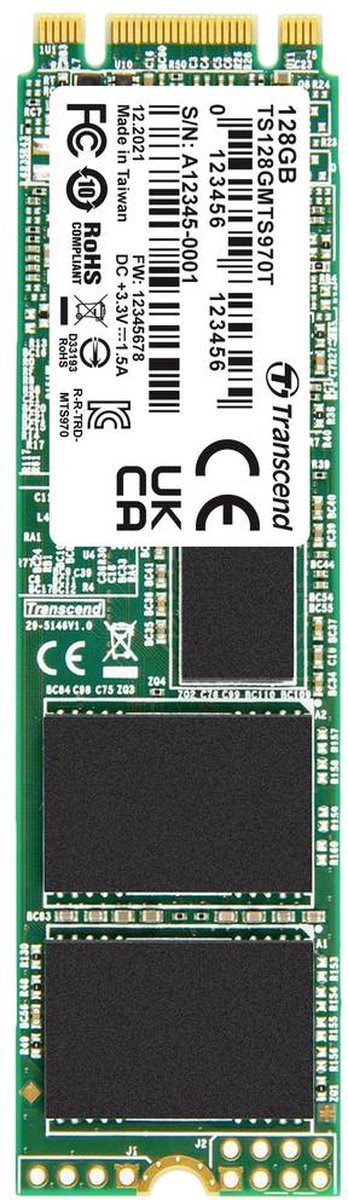 Transcend Transcend Mts970T 128 Gb Sata M.2 Ssd 2280 Harde Schijf Sata Iii Industrial Ts128Gmts970T