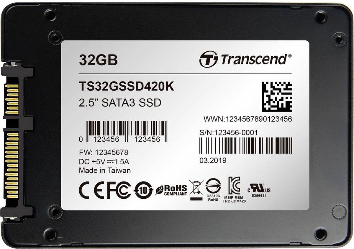 SSD420K 32GB 2.5" SATA III SSD - afbeelding 3