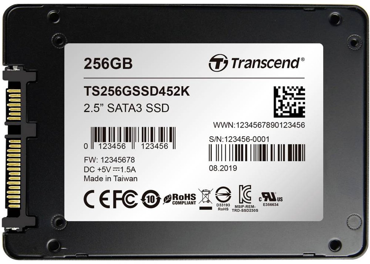 Transcend Ssd452K 256 Gb Ssd Harde Schijf (2.5 Inch) Sata 6 Gb/S Industrial opslag - afbeelding 3