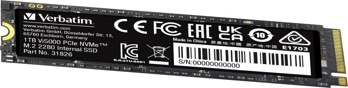 Verbatim Verbatim 1 Tb Vi5000 Pcie Nvme M.2 Ssd Intern