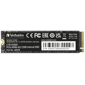 Verbatim Verbatim Vi3000 2 Tb Nvme/Pcie M.2 Ssd 2280 Harde Schijf Pcie Nvme 3.0 X4 Retail 49376