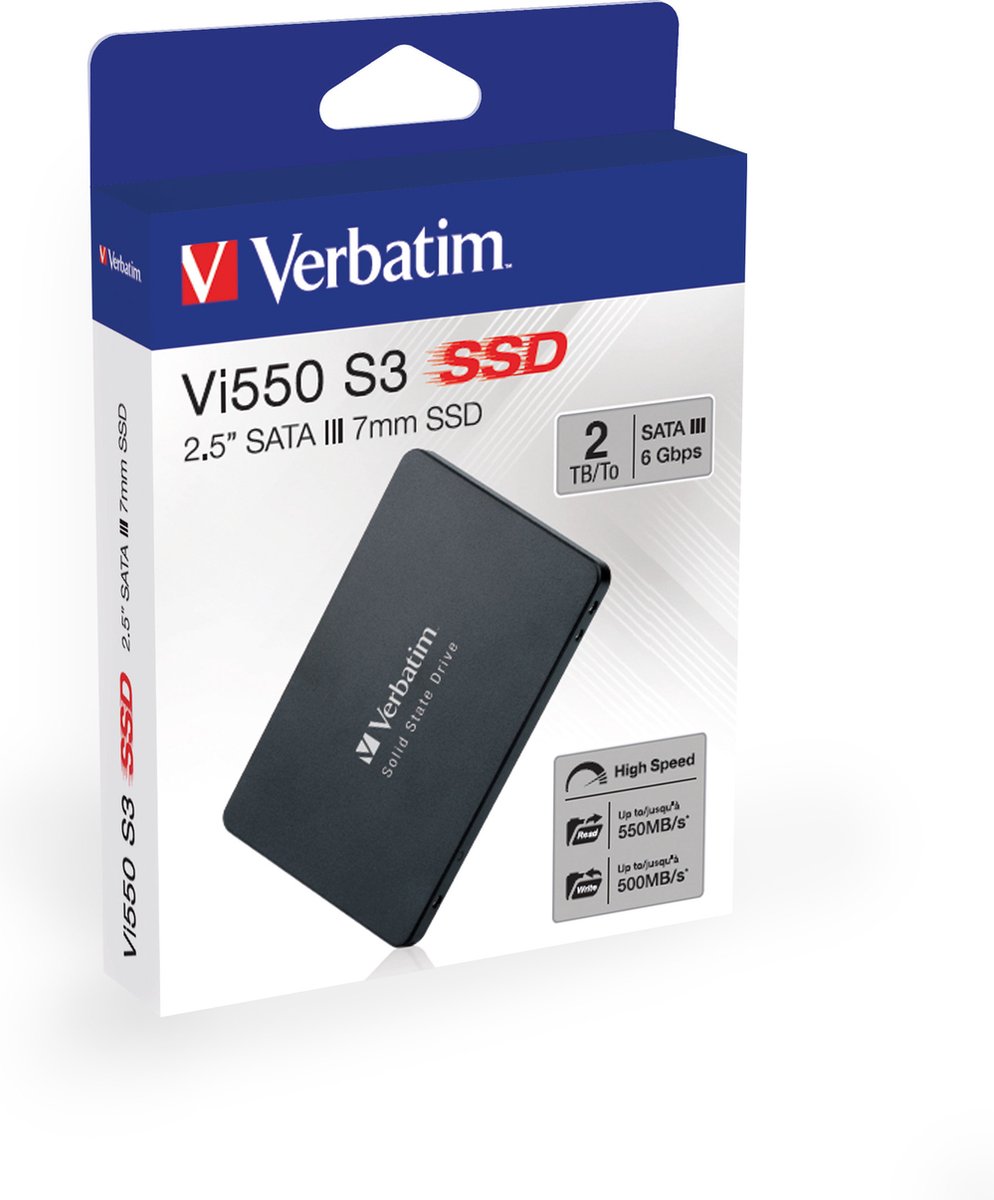 Verbatim Vi550 S3 2 Tb Ssd Harde Schijf (2.5 Inch) Sata 6 Gb/S Retail 49354 opslag - afbeelding 3